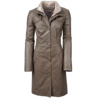 Soft Leather long Coat 